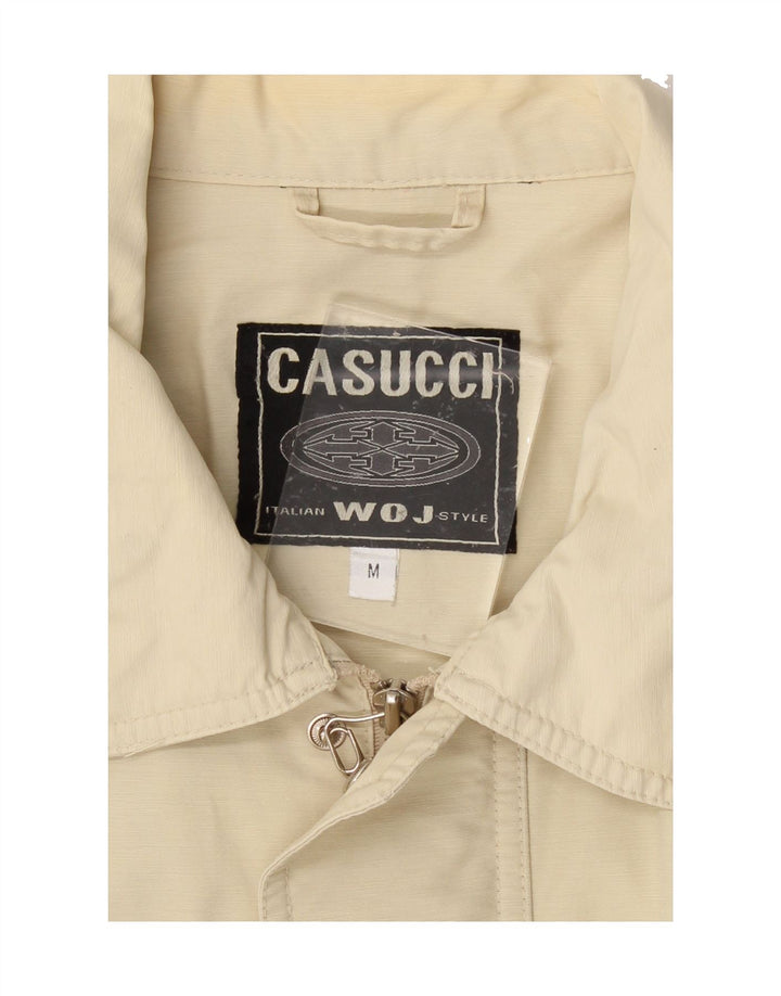 CASUCCI Mens Windbreaker Jacket UK 38 Medium Off White Vintage Casucci and Second-Hand Casucci from Messina Hembry 
