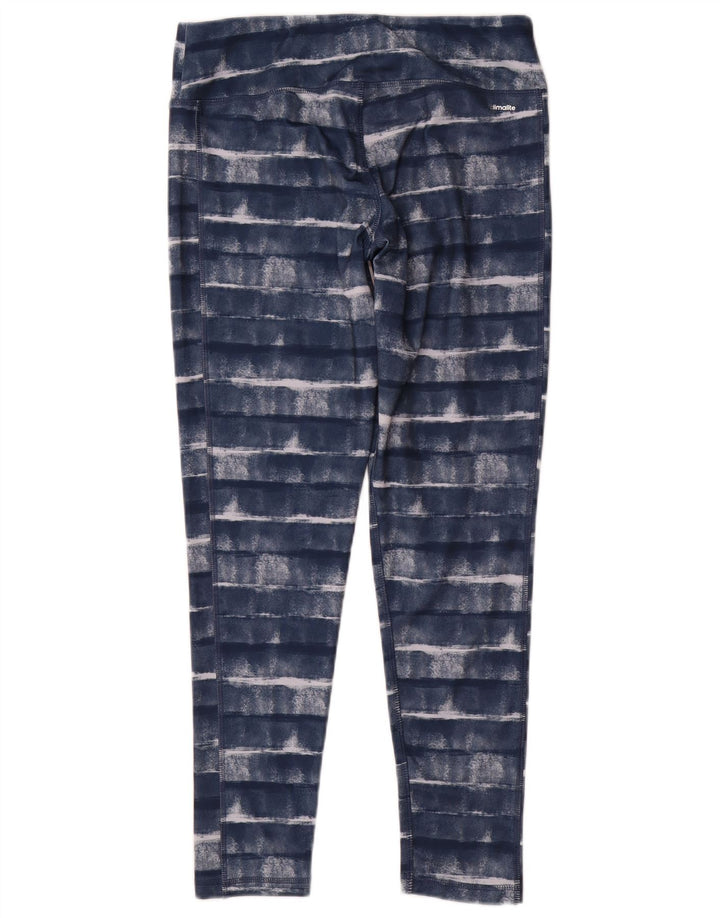 Adidas Leggings Climalite para mujer Reino Unido 12/14 Poliéster a rayas azul medio