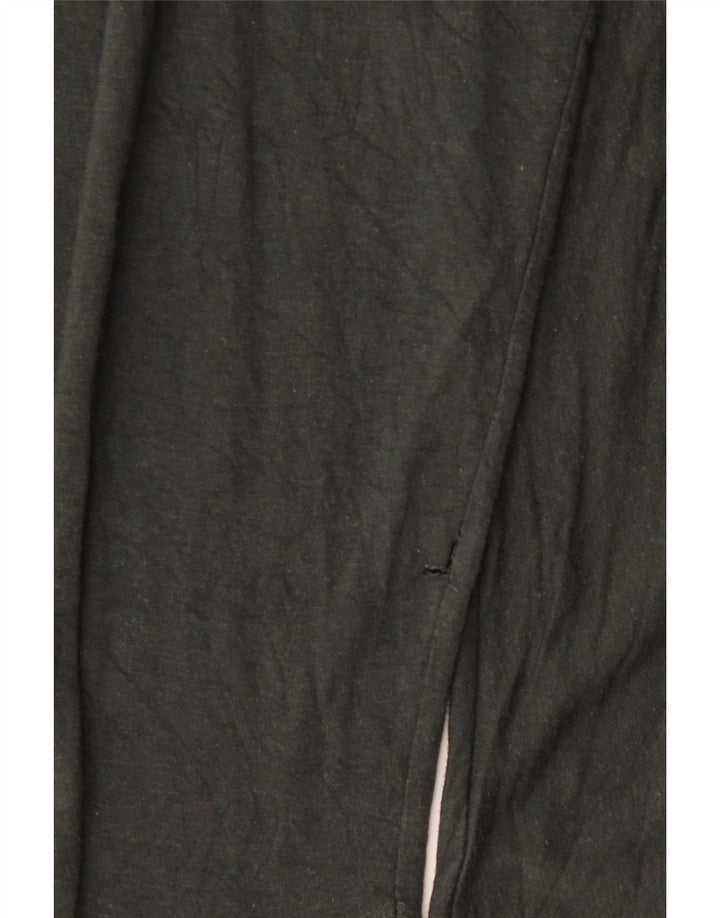 Zara Mujer Top extragrande con capucha Manga larga UK 40 Small Negro