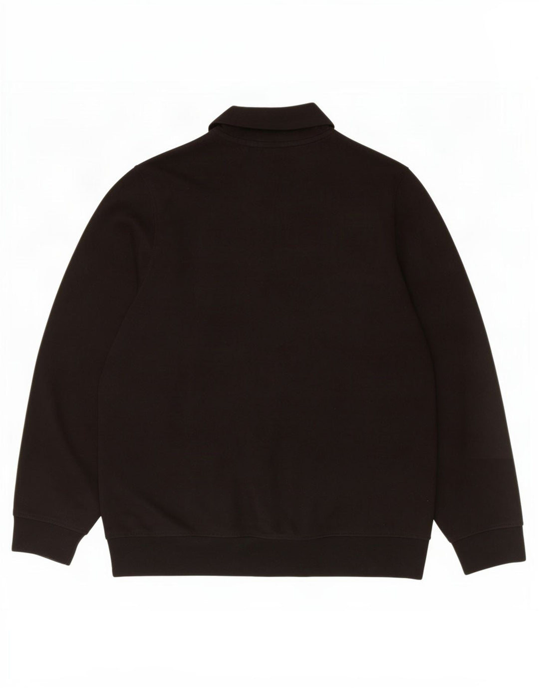 Lacoste Sudadera con cuello con cremallera y ajuste clásico para hombre, talla 5, color negro