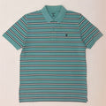 James Pringle Polo para hombre de algodón a rayas azul medio