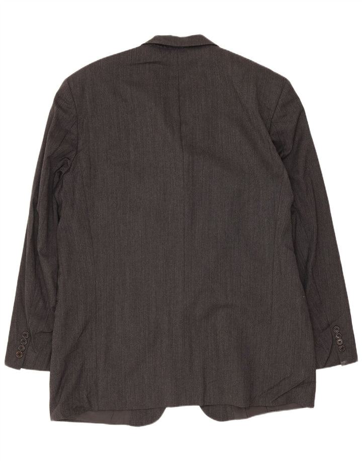 HUGO BOSS Chaqueta tipo blazer de 3 botones para hombre EU 54 2XL Lana gris