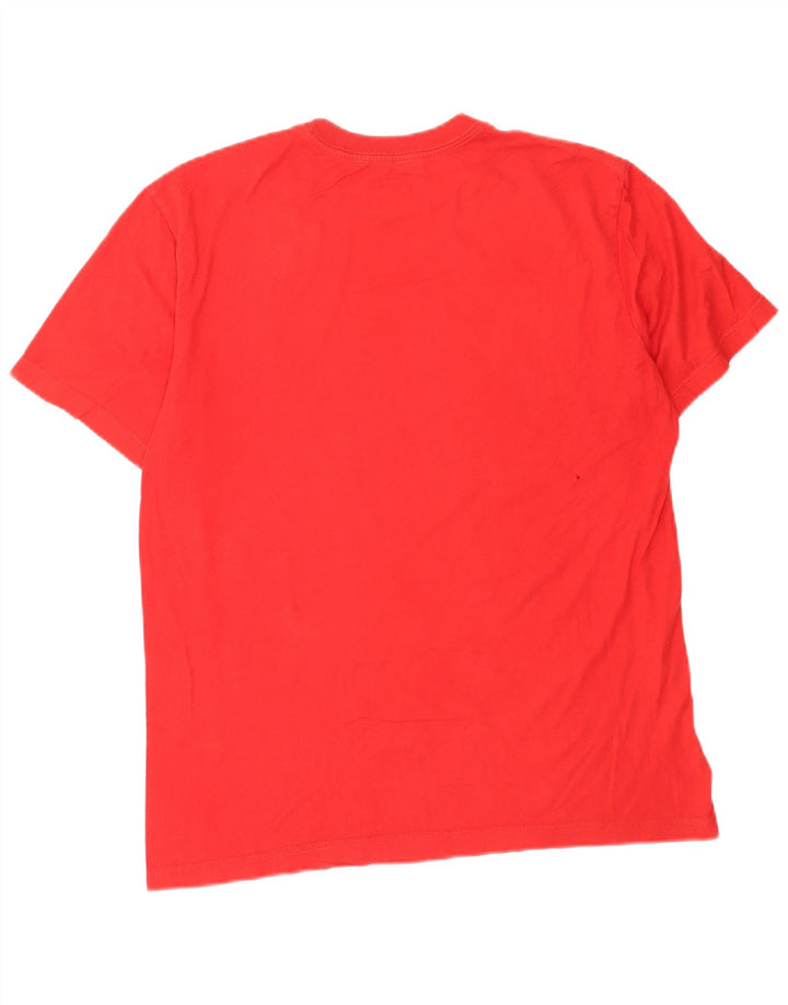Camiseta Nike de corte regular con gráfico para hombre, parte superior de algodón rojo mediano