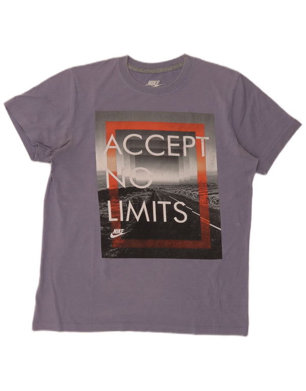 Nike Camiseta ajustada con gráfico para hombre, talla grande, color morado