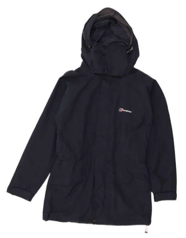 Berghaus Chaqueta impermeable con capucha para mujer UK 8 Small Poliéster azul marino