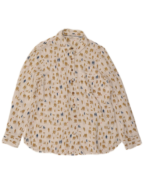 Blusa camisera con estampado abstracto para mujer de White Stuff UK 8 Small Off White