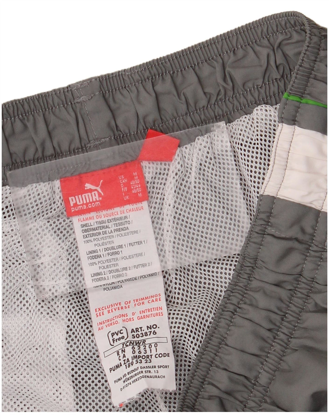 Pantalones De Chándal Puma Gris Medio Colorblock Poliéster