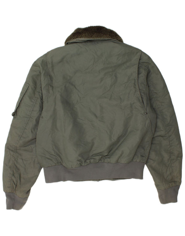 GAS Chaqueta Bomber para Hombre UK 46 Grande Caqui Poliamida