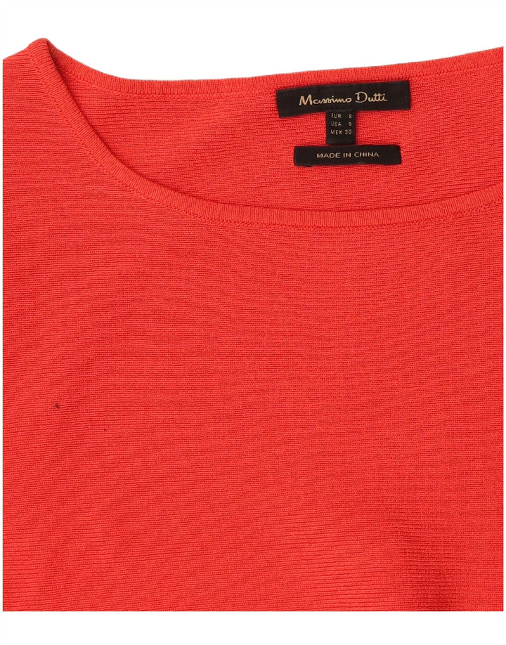 Massimo Dutti Blusa Mujer Top UK 10 Small Rojo