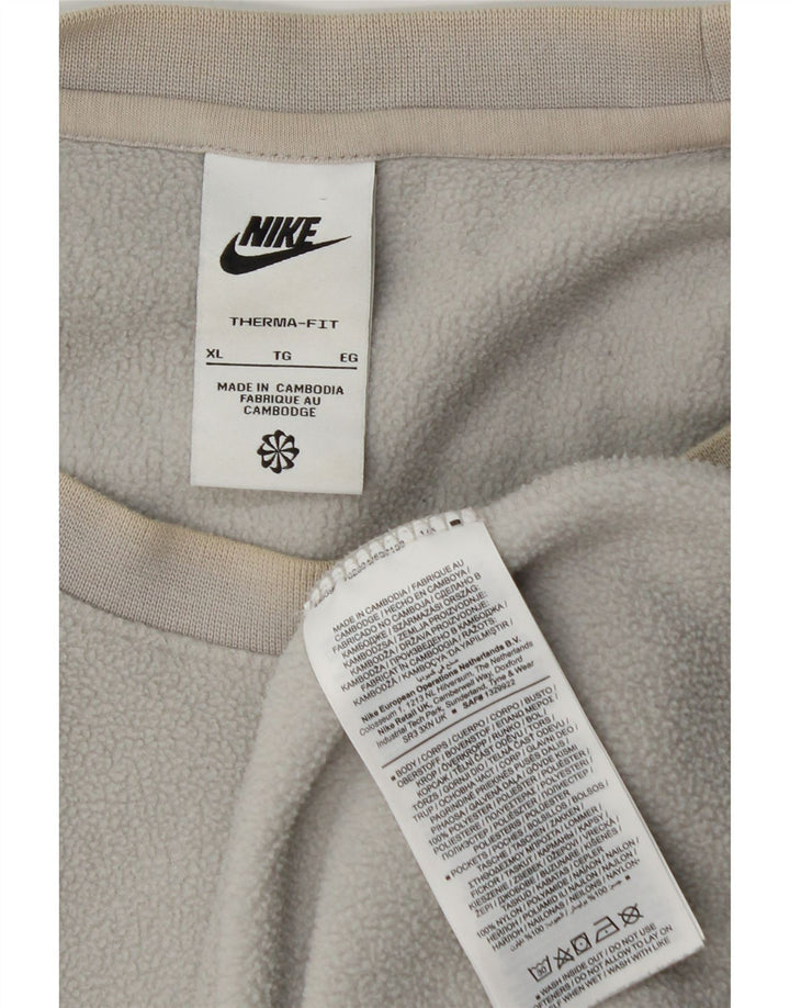 Jersey de forro polar Nike para hombre XL Gris Poliéster