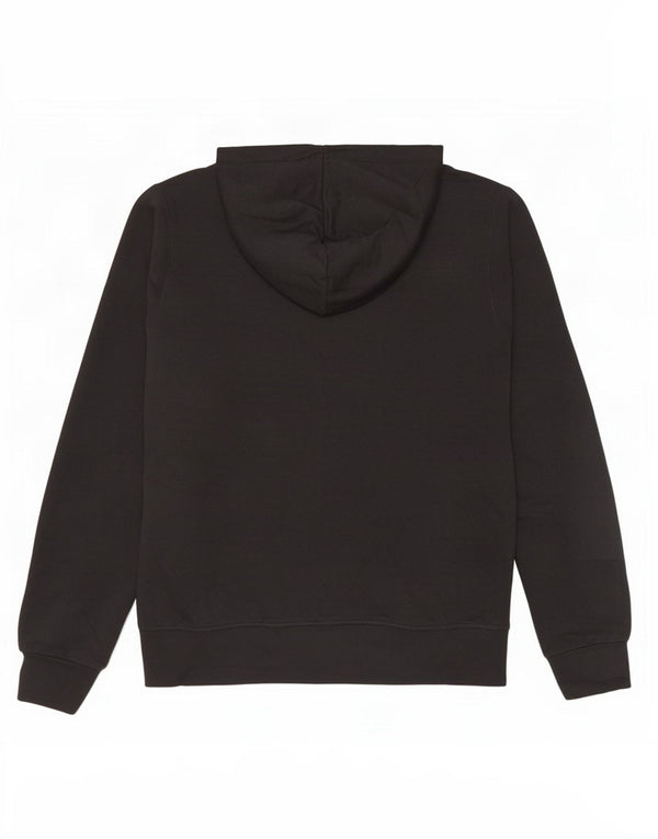 Vintage hombres gráfico sudadera con capucha jumper pequeño algodón negro