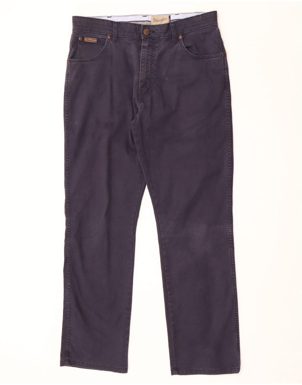 Wrangler Pantalones casuales rectos Texas para hombre W34 L30 Algodón azul marino