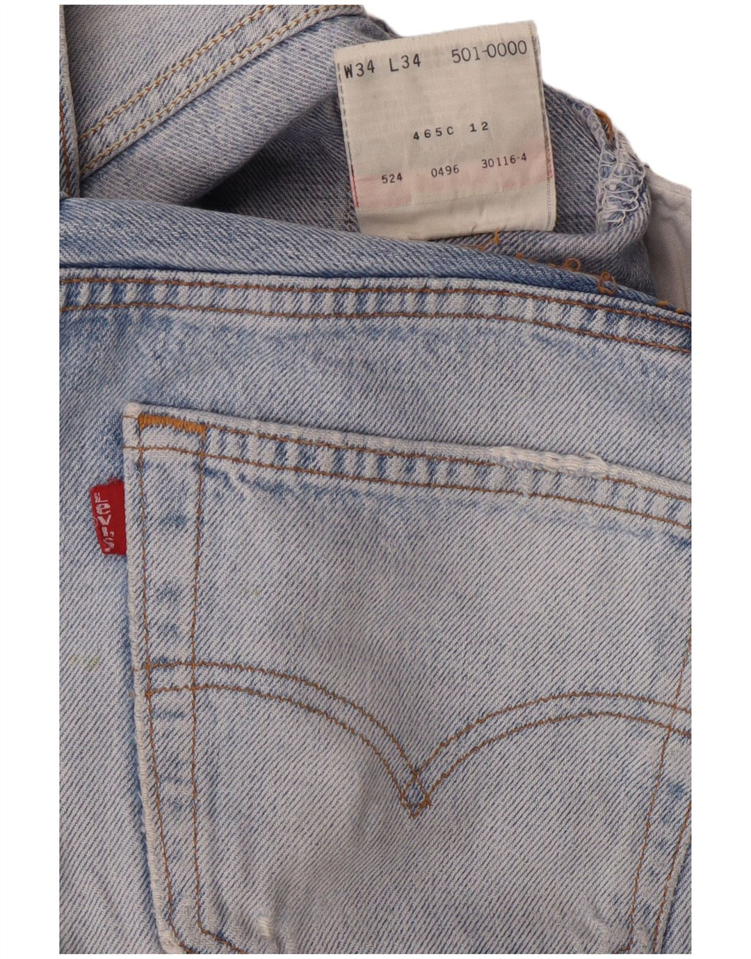 LEVI'S Vaqueros rectos para hombre W34 L29 Algodón azul