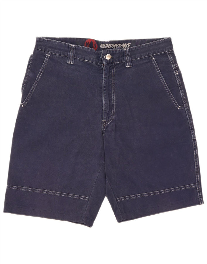 Murphy & Nye Pantalones cortos chinos para hombre W34 Grande Algodón azul marino