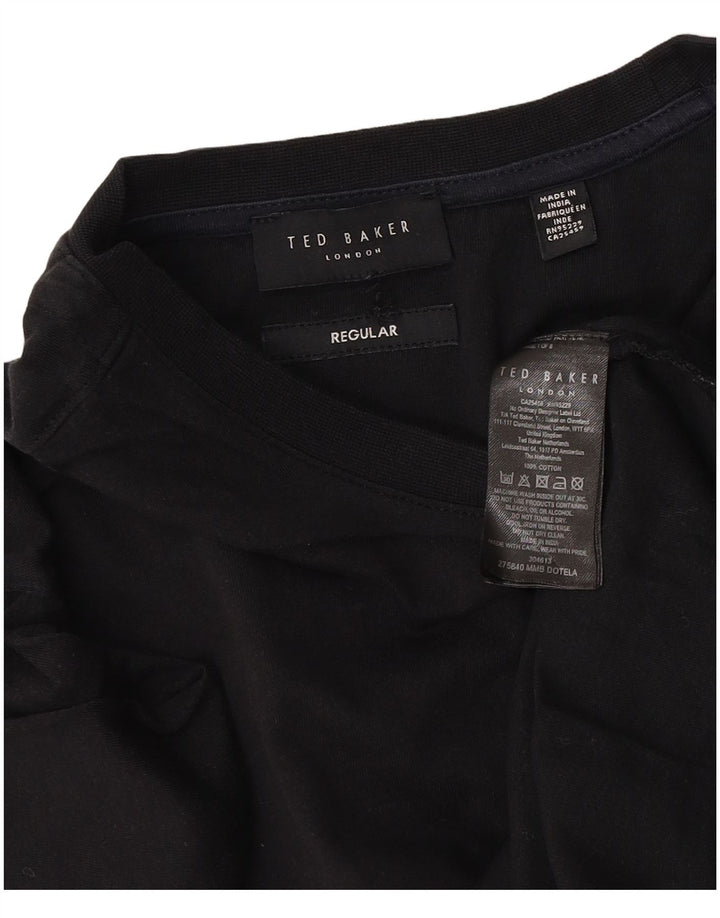 Ted Baker - Camiseta regular para hombre, talla mediana, algodón negro