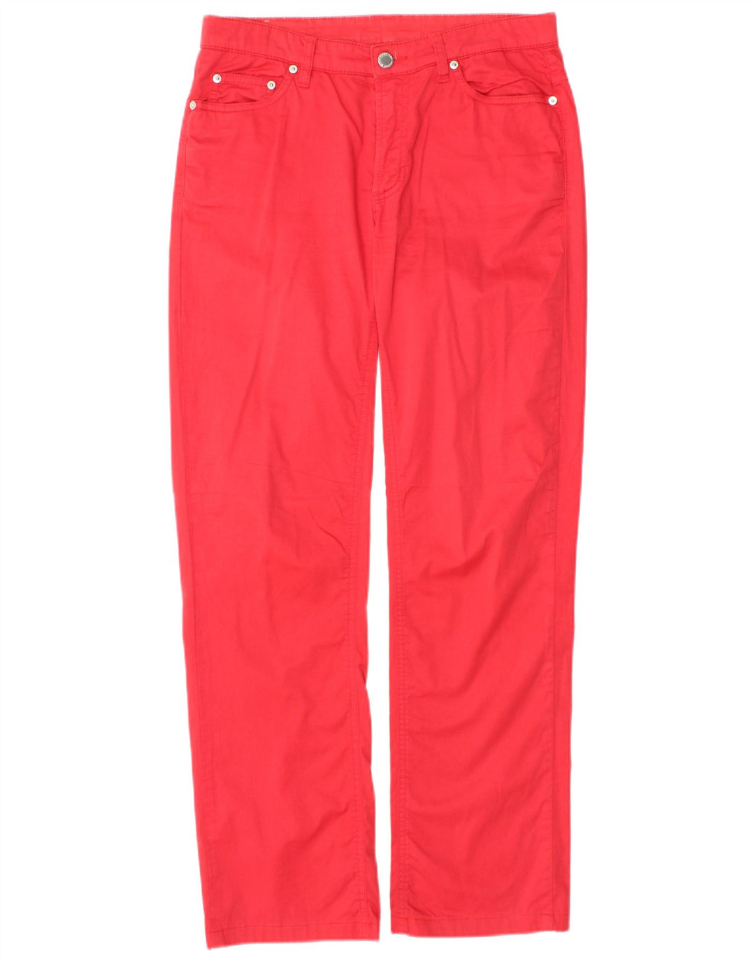 GANT Mujer Carol Regular Fit Pantalones Rectos Casuales W28 L29 Algodón Rojo