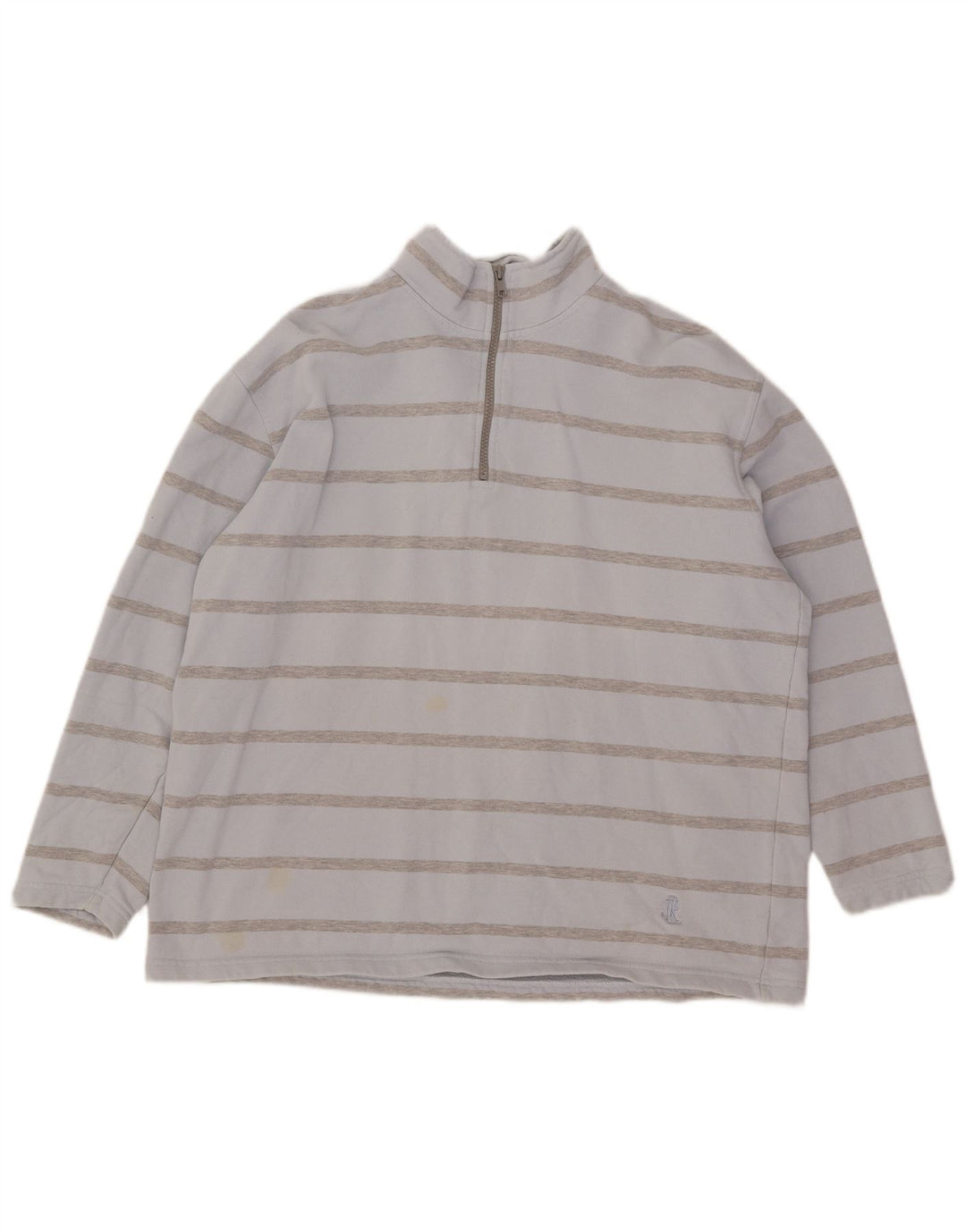 Ralph Lauren - Sudadera extragrande para mujer, talla 12, color azul medio a rayas