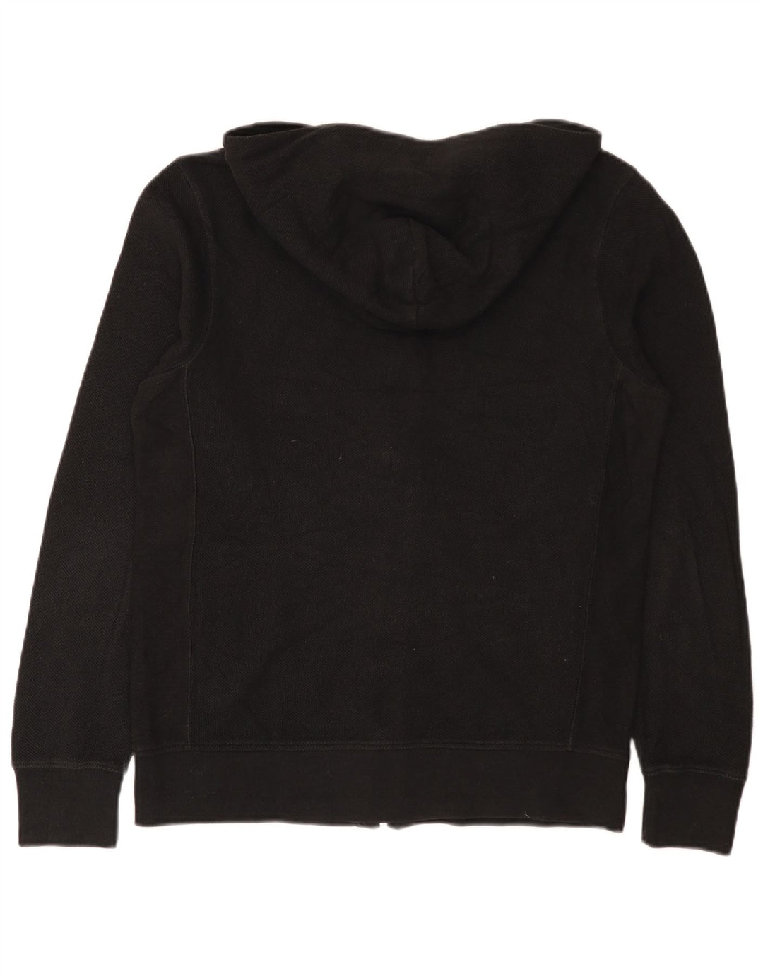 Zara Suéter con capucha y cremallera para hombre, talla grande, negro