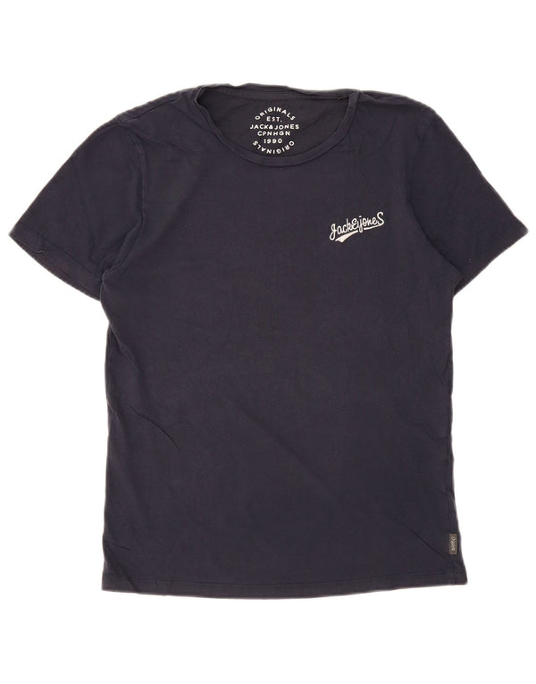 JACK & JONES Hombre Camiseta Top XS Azul Marino Algodón