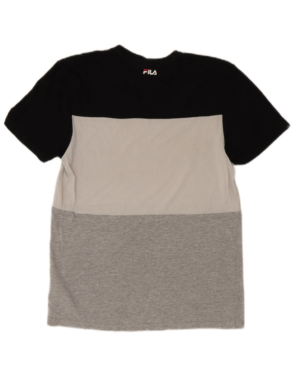 Fila Camiseta gráfica para hombre Top pequeño de algodón con bloques de color multicolor
