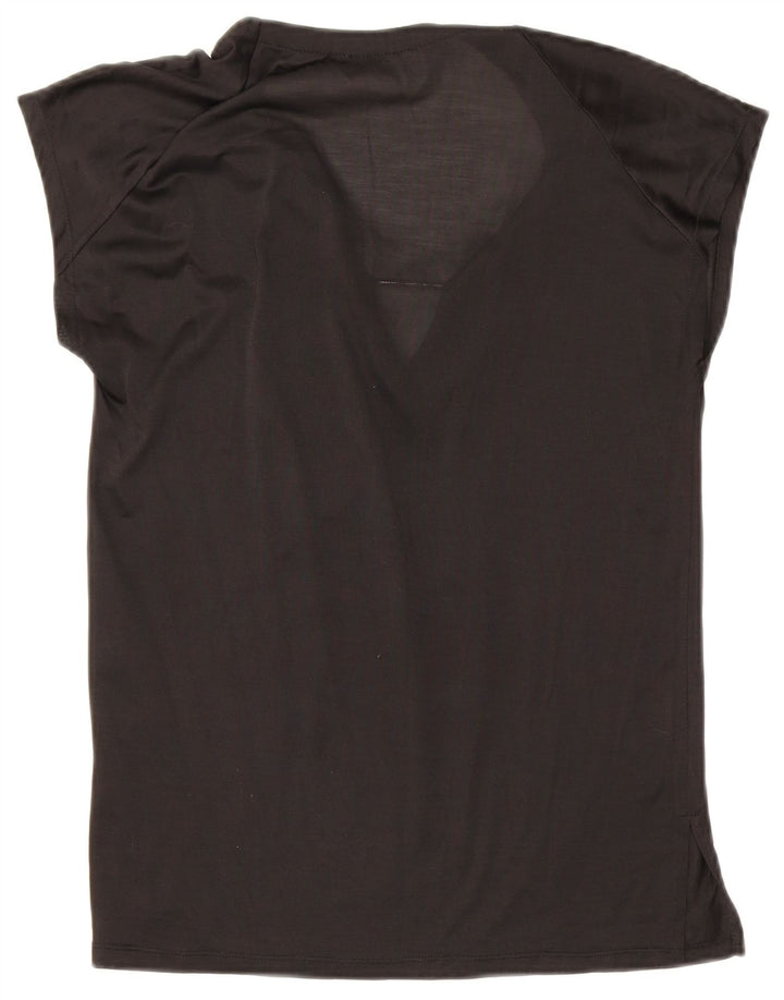 Zara Mujer Blusa Top UK 10 Small Negro