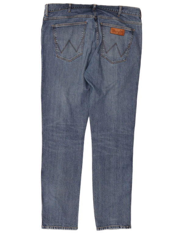 Wrangler Vaqueros ajustados Larston para hombre W38 L34 Algodón azul