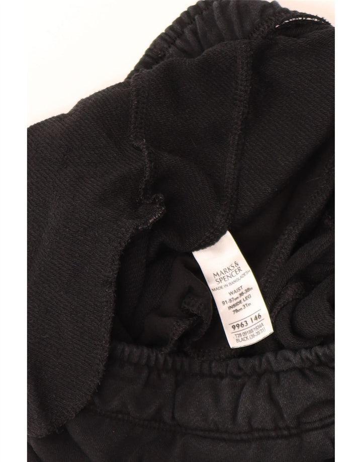 Marks & Spencer Pantalones de Chándal para Hombre XL Negro Algodón