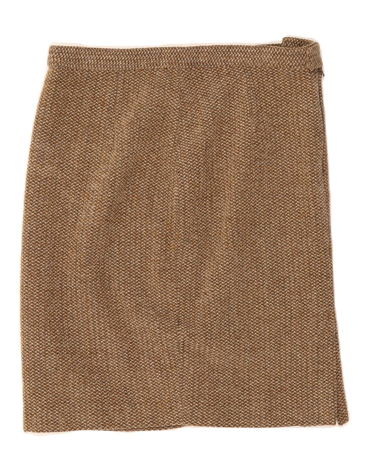 VINTAGE Womens Straight Skirt W30 Medium  Brown Wool Vintage Vintage and Second-Hand Vintage from Messina Hembry 