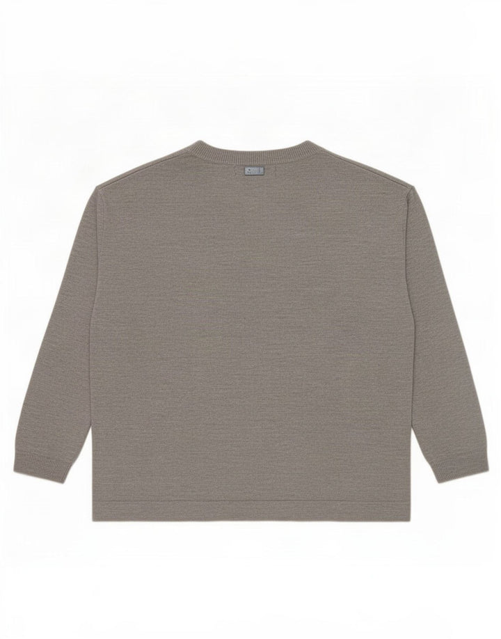 Marks & Spencer Suéter tipo jersey de gran tamaño con cuello en V para mujer UK 10 Small Grey