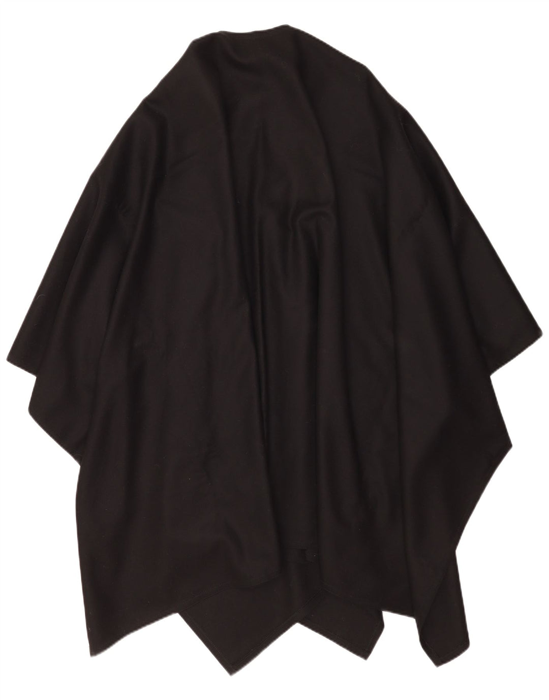Vintage mujer asimétrica poncho jumper un tamaño lana negra
