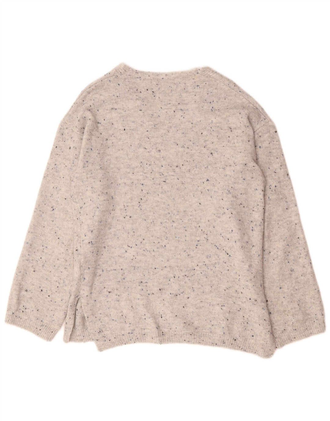 Marks & Spencer Suéter con Cuello en V para Mujer UK 10 Small Grey Moteado