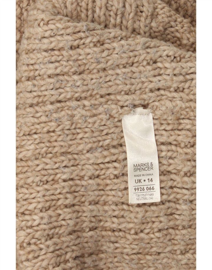 Marks & Spencer Suéter Cárdigan para Mujer Reino Unido 44 Acrílico Marrón Medio