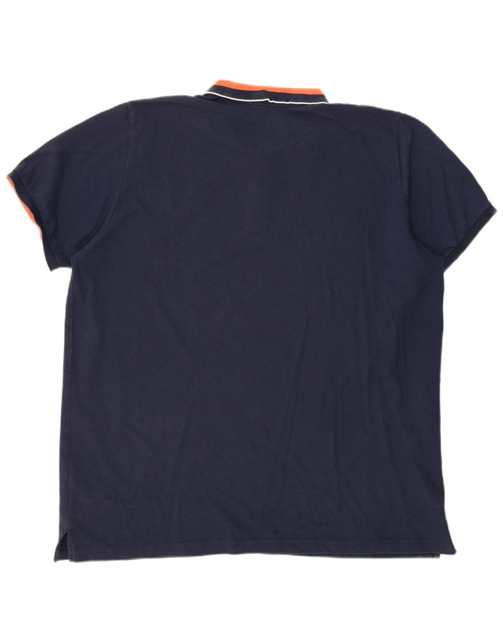 Polo ADIDAS para hombre 3XL Azul marino Colorblock Algodón