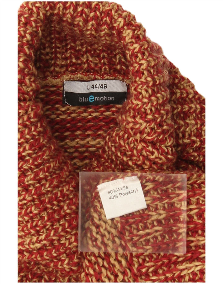Suéter tipo jersey con cuello vuelto para mujer de Blue Motion UK 46 Large Red Moteado