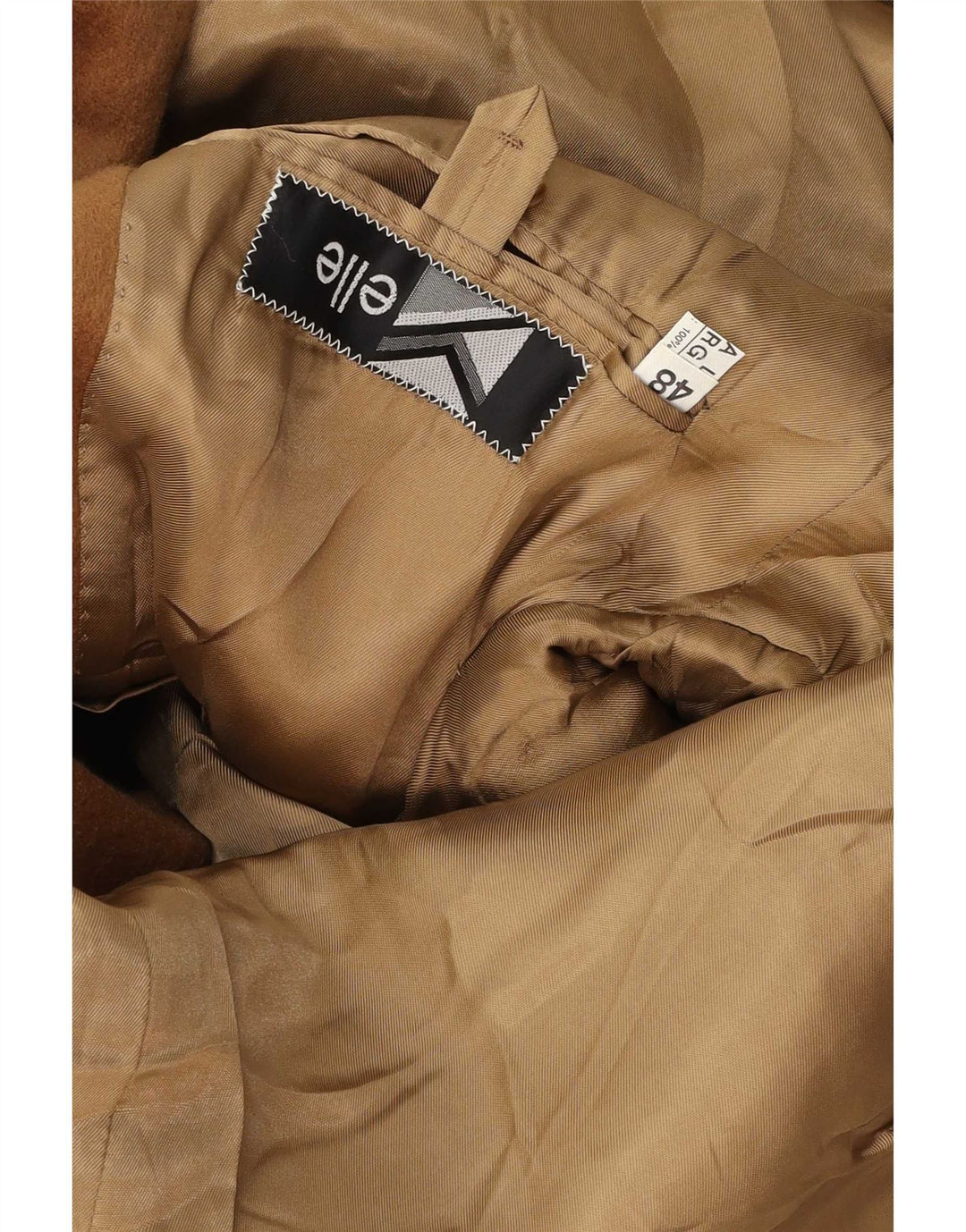 Abrigo de doble botonadura para mujer Elle 2XL Lana marrón