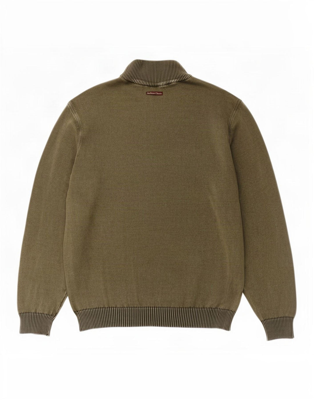 Marlboro Classics - Jersey para hombre con cuello y cremallera, talla 2XL, algodón caqui