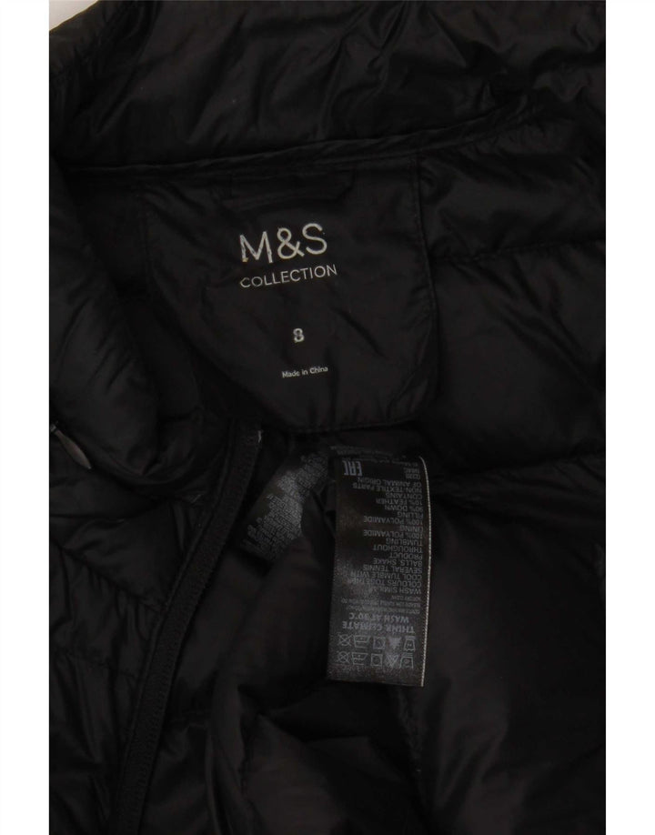 Marks & Spencer Chaleco acolchado para mujer UK 8 Small Poliamida negra