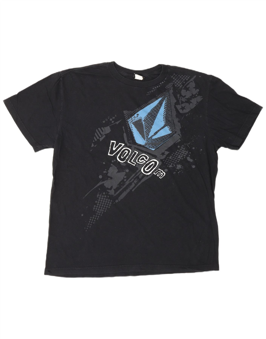 VOLCOM Camiseta gráfica para hombre Top XL Algodón negro