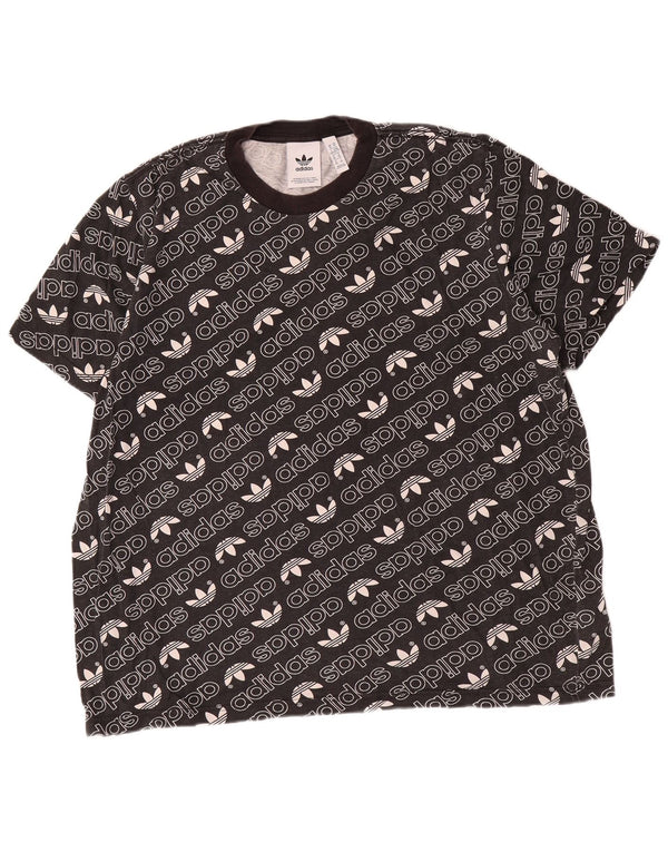 Adidas Hombre Camiseta Gráfica Top XL Algodón Negro