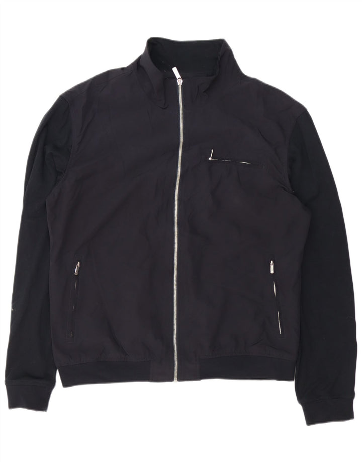 Zara Hombre Cazadora Bomber ES 42 XL Poliéster Negro