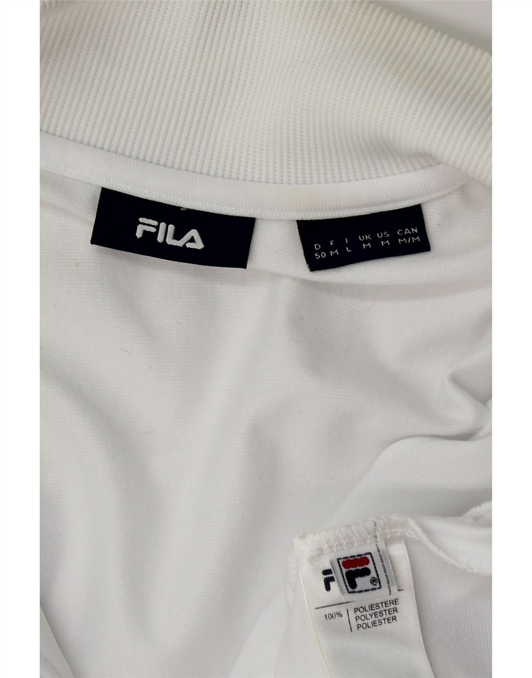 Fila Hombre Chándal Top Chaqueta Medio Blanco Colorblock Poliéster