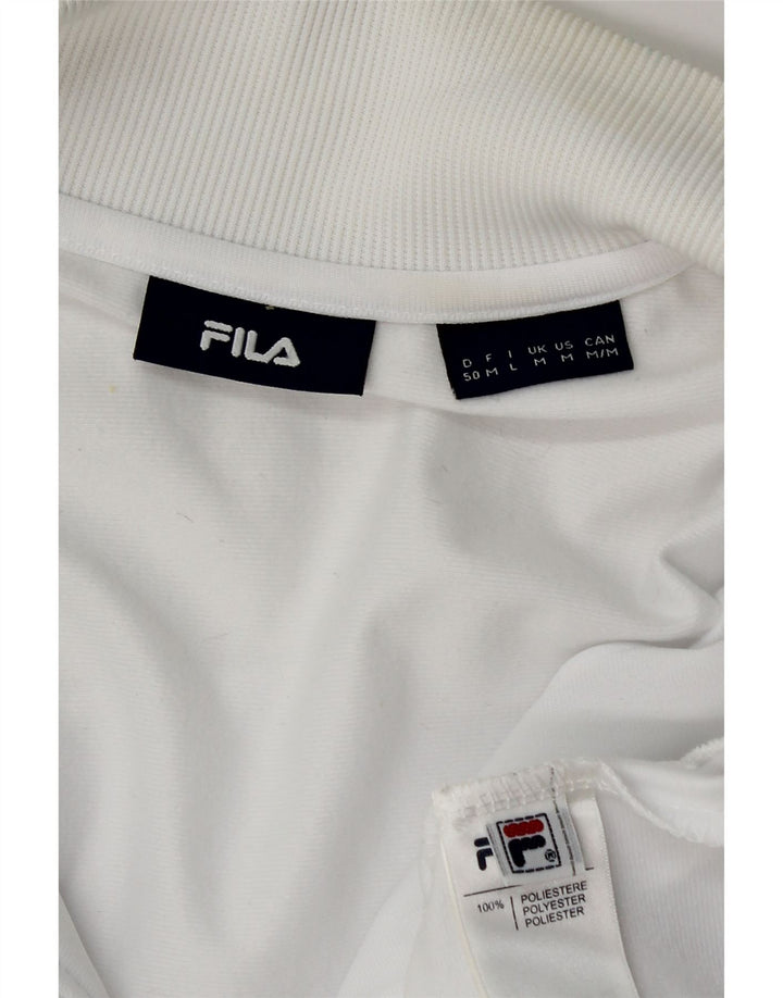 Fila Hombre Chándal Top Chaqueta Medio Blanco Colorblock Poliéster