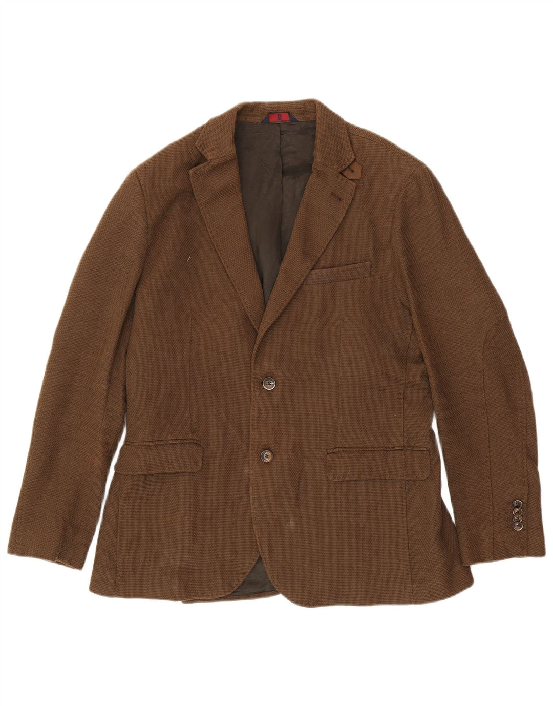 MASSIMO DUTTI Chaqueta tipo blazer de 2 botones para hombre UK 38 Viscosa marrón medio