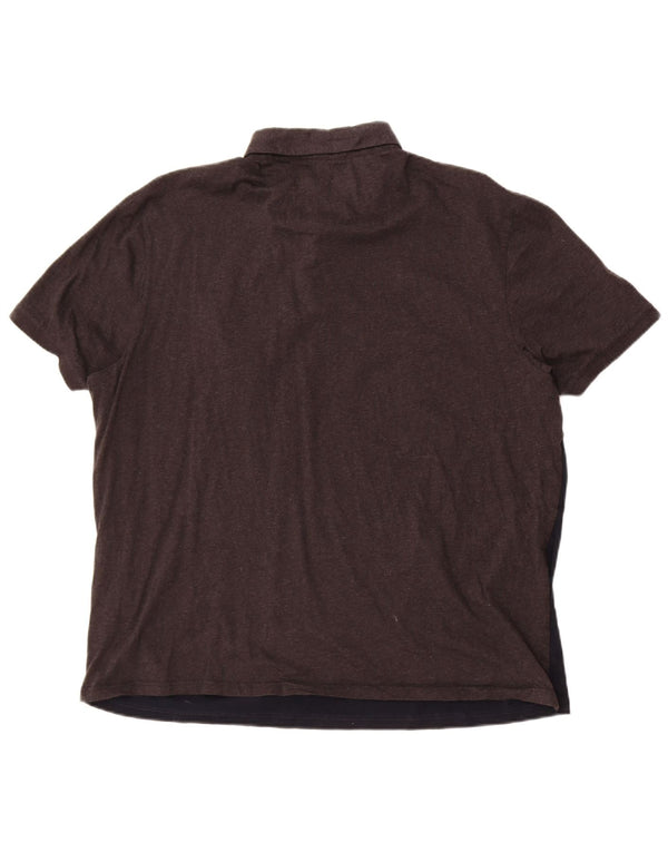 Polo para hombre de Ted Baker, talla 7, 3XL, algodón azul marino con bloques de color