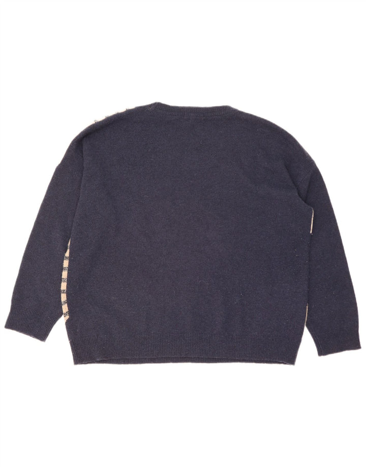 White Stuff Suéter tipo jersey con cuello redondo para mujer UK 46 Grande Azul marino