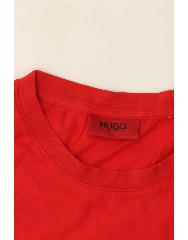 Hugo Boss Hombre Camiseta Gráfica Top Pequeño Rojo