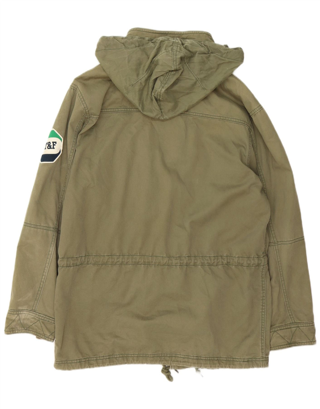 NIKE Parka con capucha para hombre, talla 39/41, algodón caqui mediano