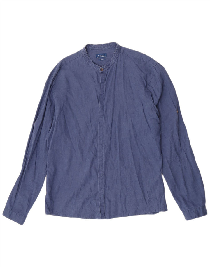 Zara Hombre Camisa Slim Fit XL Azul Marino
