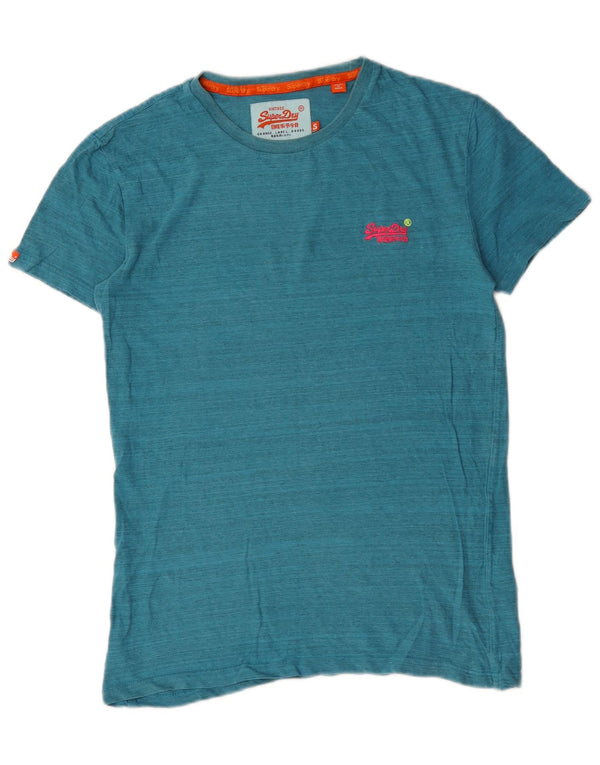 Superdry Camiseta para hombre Top Small de algodón con rayas diplomáticas azules