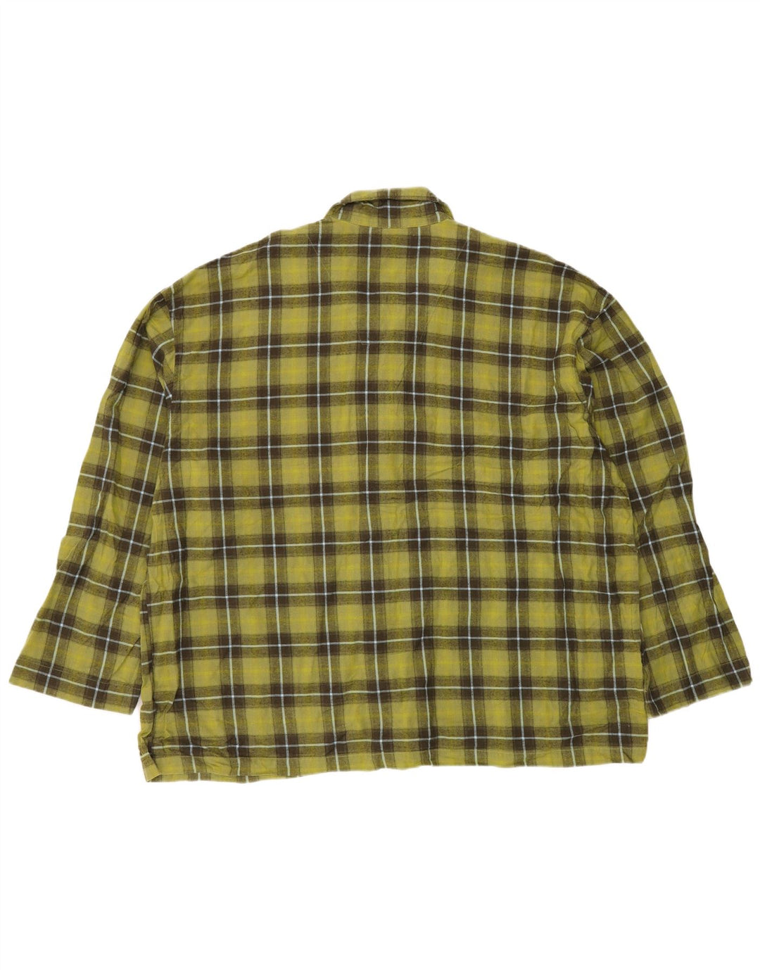 EDDIE BAUER Camisa de franela para hombre 2XL Algodón a cuadros verdes